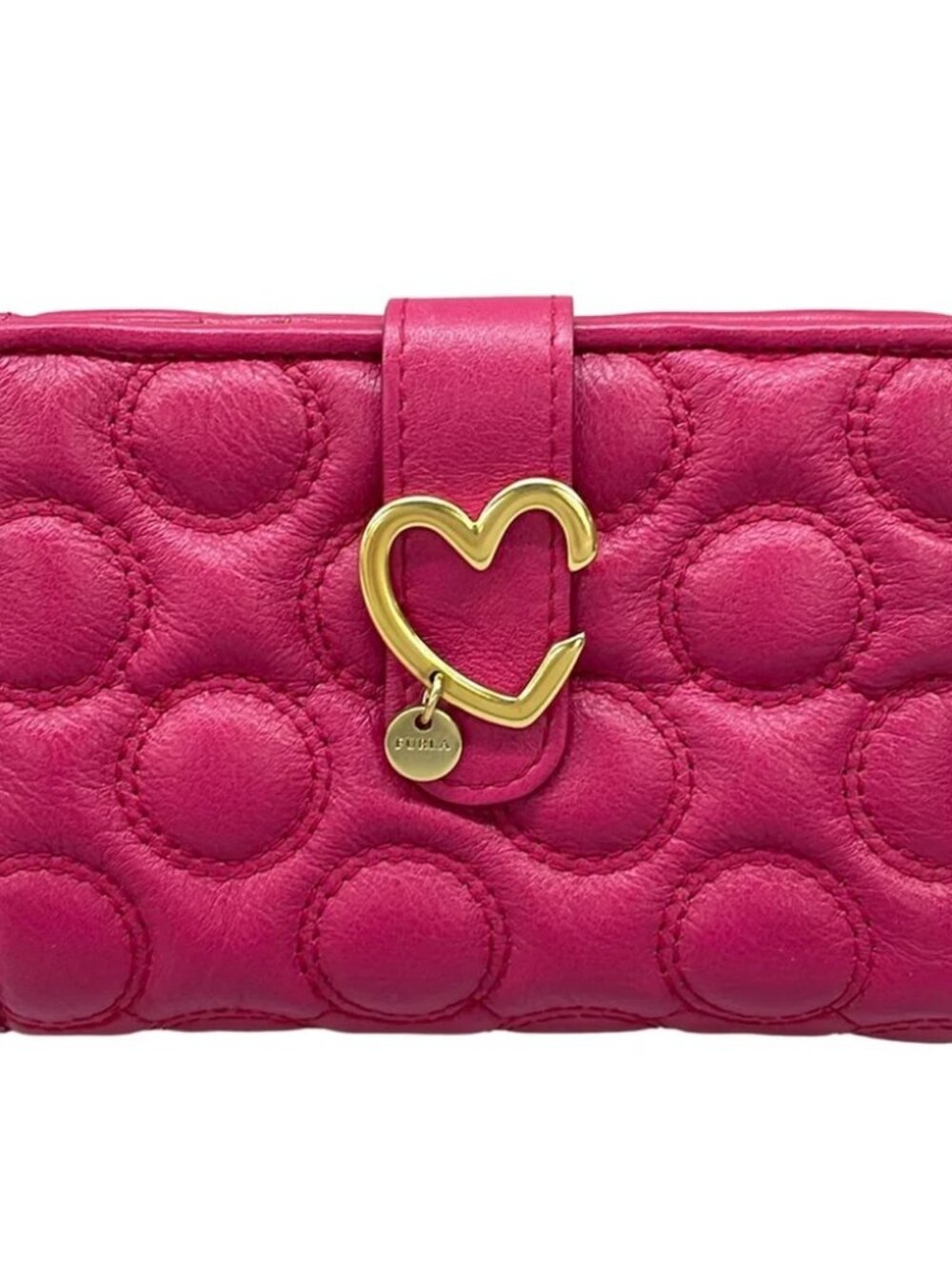 FURLA Pink Leather Bifold Wallet